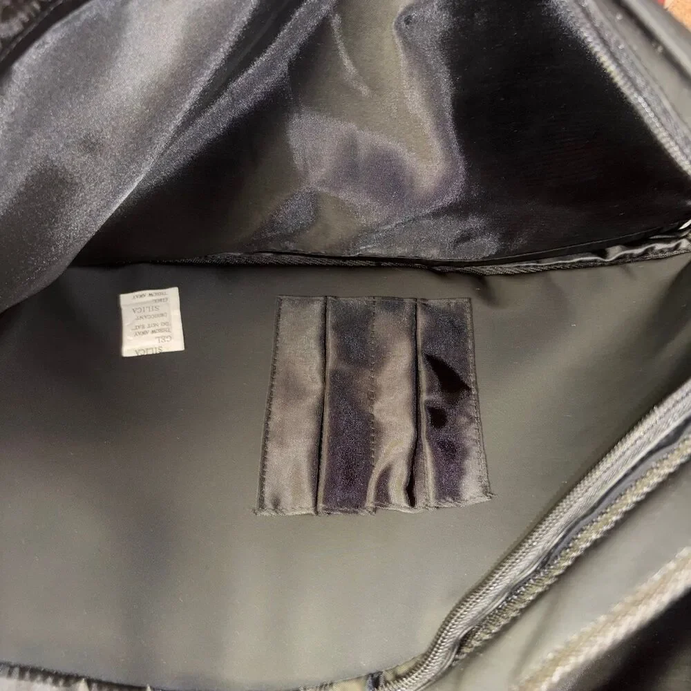 Hugo Boss Olive Green Polyvinyl Messenger Laptop Shoulder Bag NWOT